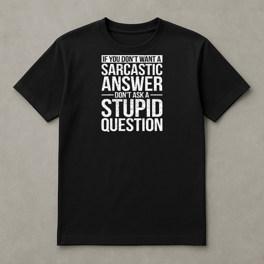 "Urban Stitch Tees" Unisex T-shirt Black Color Sarcastic Design